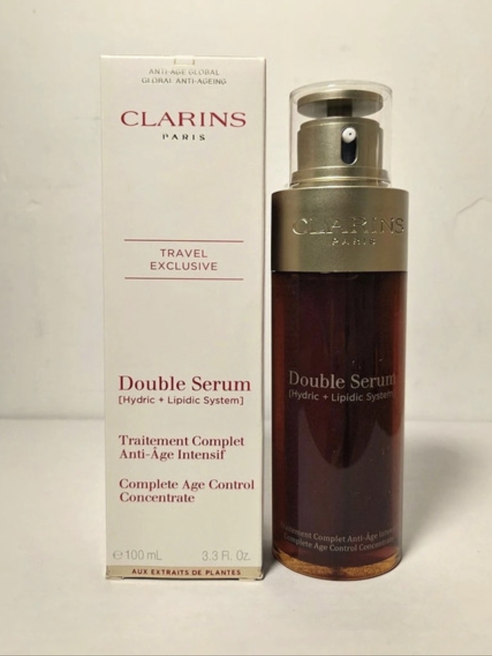 Clarins Double Serum Complete Age Control Concentrate - Large 3.3 oz Size